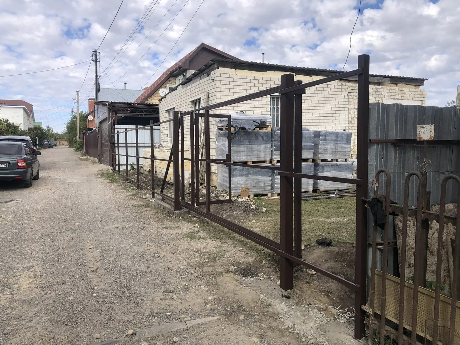 каркас забора и ворот